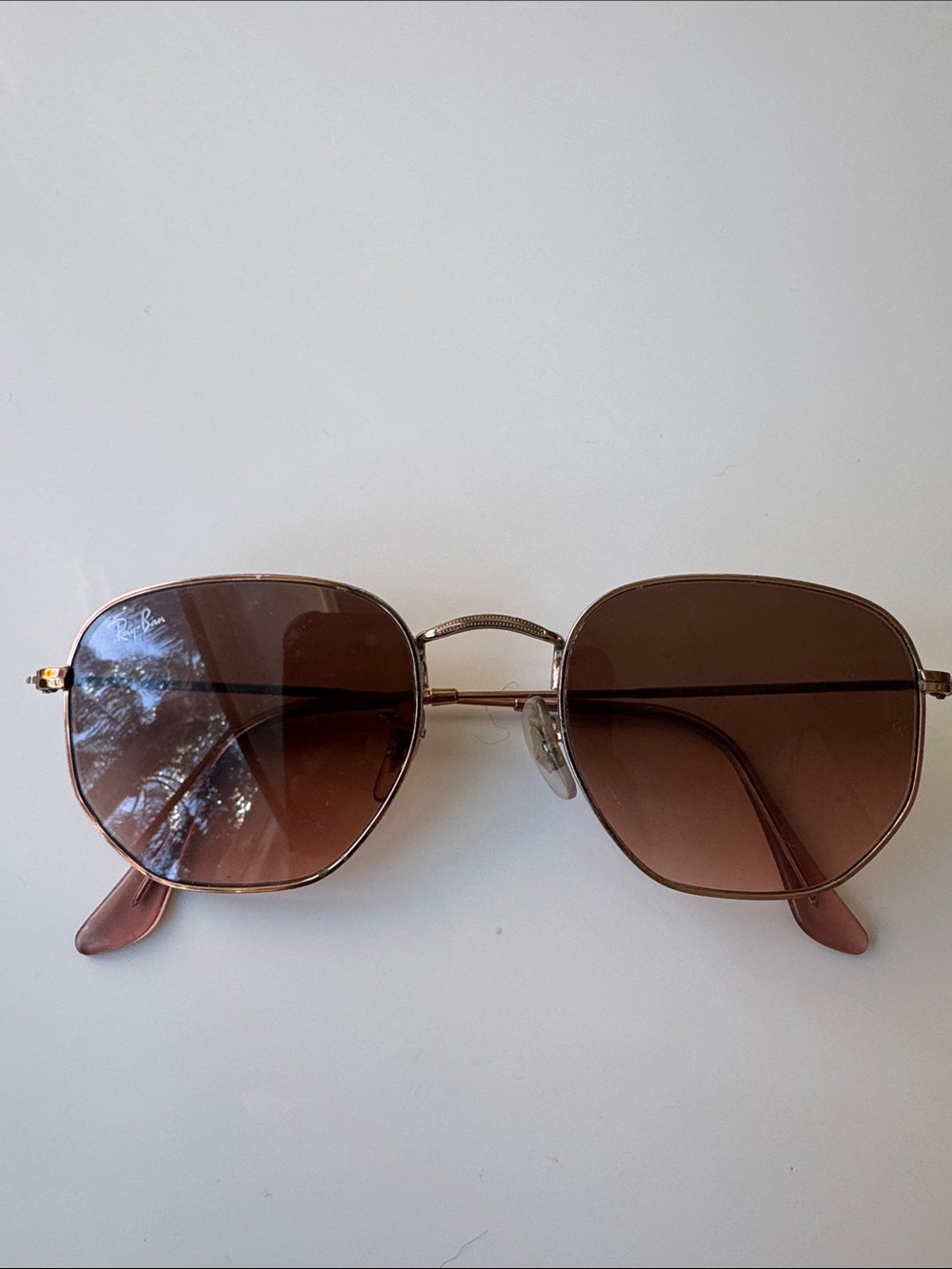 Ray-Ban Women’s Gold Frame Brown Gradient Sunglasses